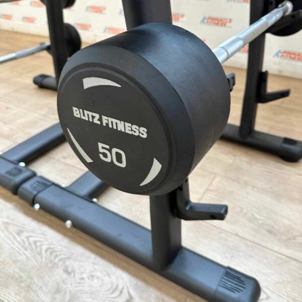 Fixed Rubber Barbells with Straight Handle Full Set 10kg to 50kg with 2 Storage Racks - Image 11