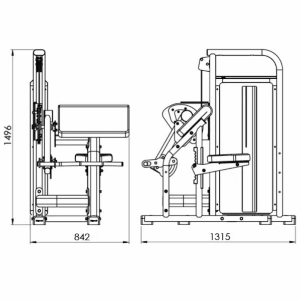 EXIGO Bicep Curl 75kg / 165lb Weight Stack - Image 2