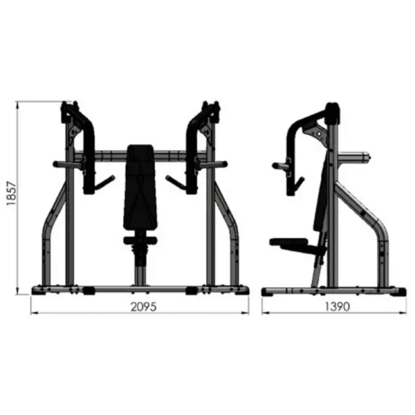 EXIGO Iso-Lateral Plate Loaded Incline Chest Press - Image 2