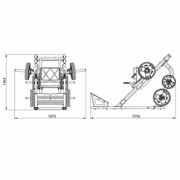 EXIGO Plate Loaded 45 Degree Lumber Squat - Image 2