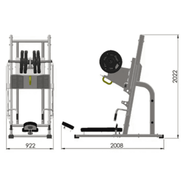 EXIGO Plate Loaded Vertical Leg Press - Image 2