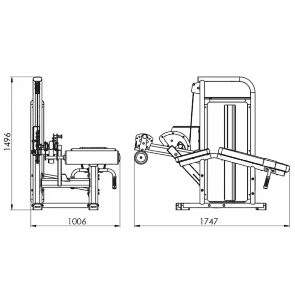 EXIGO Lying Leg Curl 100kg / 220lb Weight Stack - Image 4