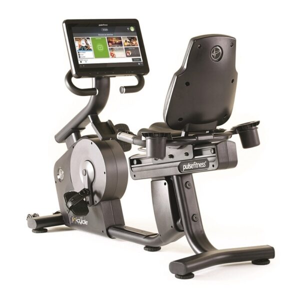 PULSE FITNESS Premium Recumbent Bike with 18.5in Touchscreen Console - Image 5