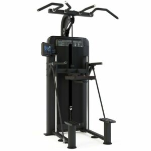 PULSE FITNESS Premium Line Assisted Chin and Dip with 10.1in Touchscreen Console
