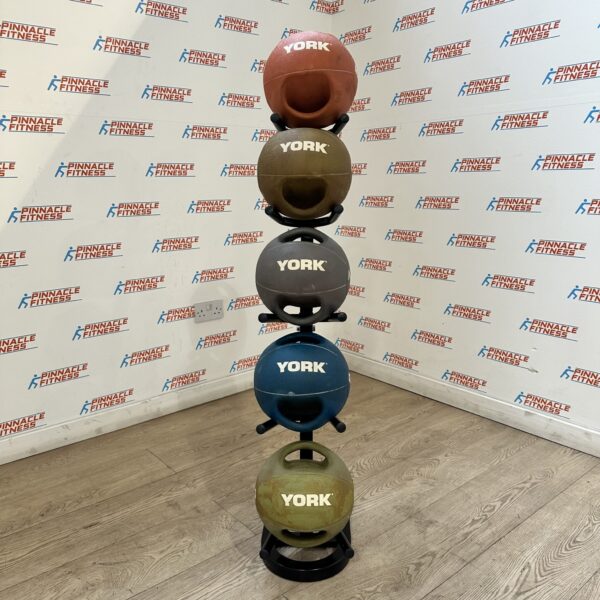 YORK MEDICINE BALLS WITH HANDLES AND STORAGE RACK - Image 2