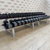 Life Fitness Urethane Dumbbell Set 2kg to 40kg with 2 Escape Storage Racks