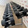 Life Fitness Urethane Dumbbell Set 2kg to 40kg with 2 Escape Storage Racks