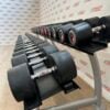 Life Fitness Urethane Dumbbell Set 2kg to 40kg with 2 Escape Storage Racks