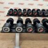 Life Fitness Urethane Dumbbell Set 2kg to 40kg with 2 Escape Storage Racks