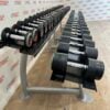 Life Fitness Urethane Dumbbell Set 2kg to 40kg with 2 Escape Storage Racks