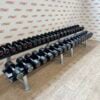 Life Fitness Urethane Dumbbell Set 2kg to 40kg with 2 Escape Storage Racks