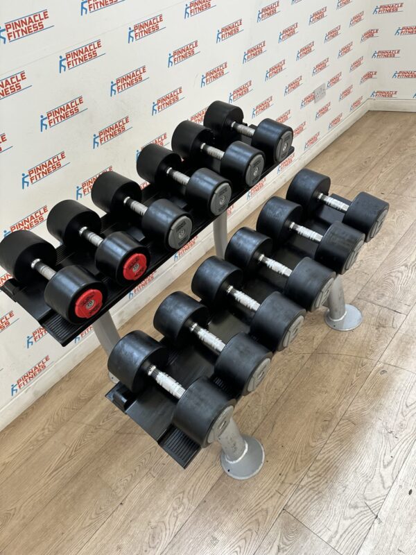 Hammer Strength PU Dumbbell Set 20kg to 30kg with Escape Fitness Storage Rack - Image 4