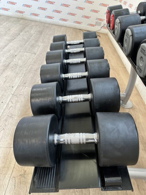 Hammer Strength PU Dumbbell Set 20kg to 30kg with Escape Fitness Storage Rack - Image 8