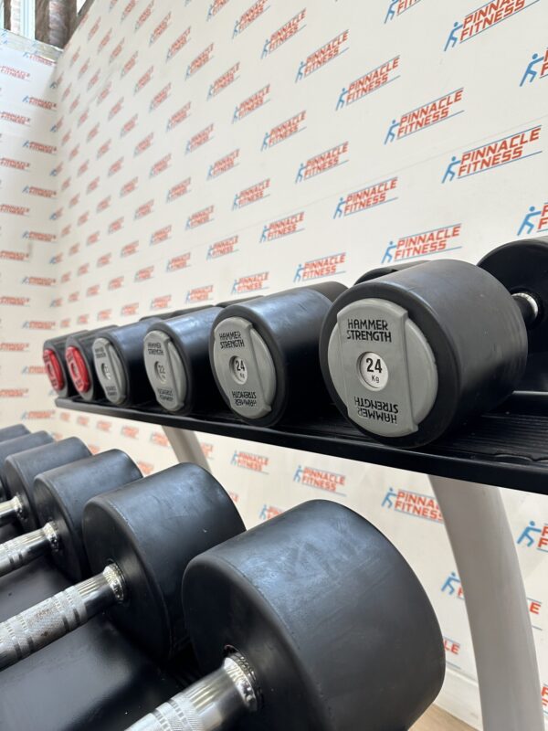 Hammer Strength PU Dumbbell Set 20kg to 30kg with Escape Fitness Storage Rack - Image 11