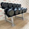 Technogym Urethane Dumbbell Set 42kg to 50kg with Rack