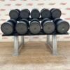 Technogym Urethane Dumbbell Set 42kg to 50kg with Rack