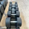 Technogym Urethane Dumbbell Set 42kg to 50kg with Rack