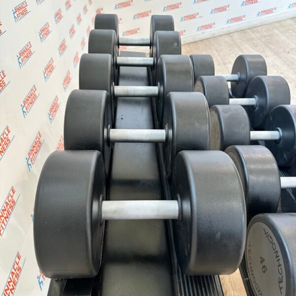 Technogym Urethane Dumbbell Set 42kg to 50kg with Rack - Image 9