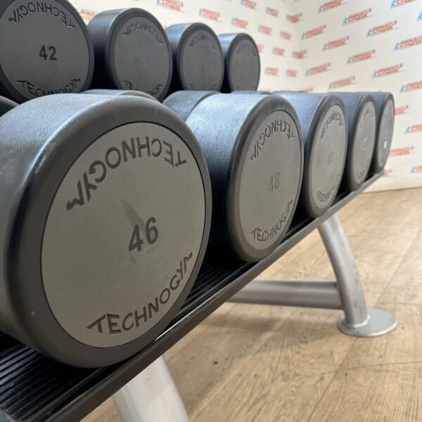 Technogym Urethane Dumbbell Set 42kg to 50kg with Rack - Image 8