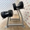 Technogym Urethane Dumbbell Set 42kg to 50kg with Rack