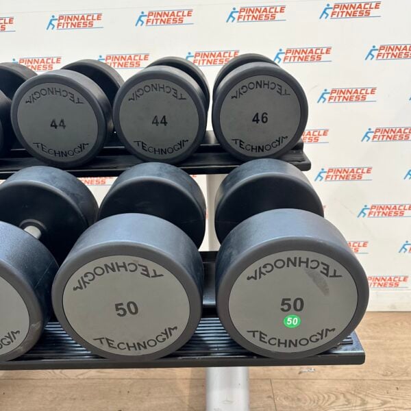 Technogym Urethane Dumbbell Set 42kg to 50kg with Rack - Image 4