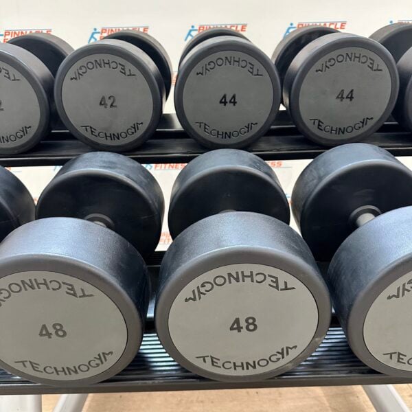 Technogym Urethane Dumbbell Set 42kg to 50kg with Rack - Image 3