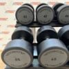Technogym Urethane Dumbbell Set 42kg to 50kg with Rack