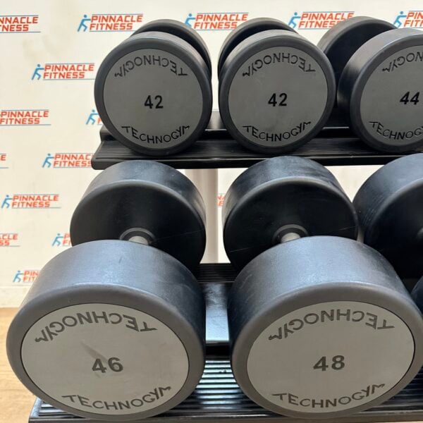 Technogym Urethane Dumbbell Set 42kg to 50kg with Rack - Image 13
