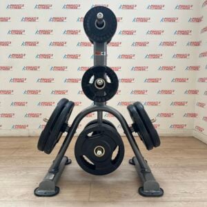 Pulse Fitness Tri Grip Olympic Weight Plates 167.5kg with Storage Rack