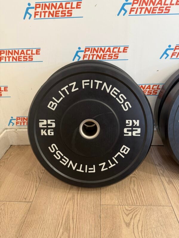 150 kg Black Rubber Bumper Plate Set - Image 2