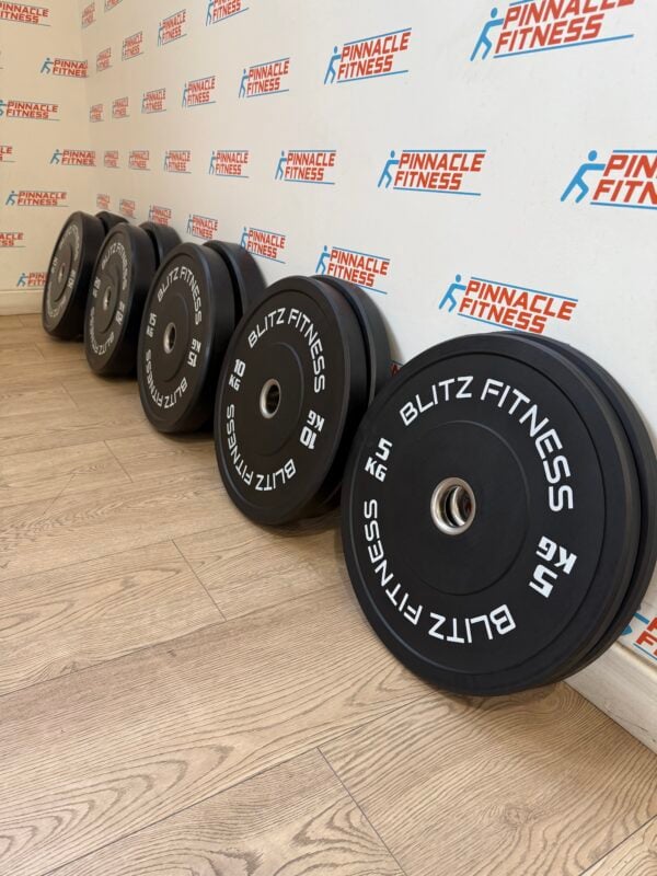 150 kg Black Rubber Bumper Plate Set - Image 5