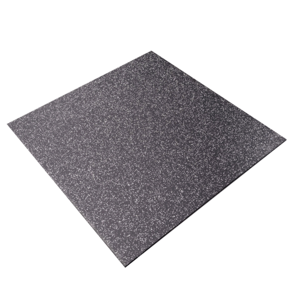 Gym Flooring | Premium EDPM 15mm Grey Speckle Rubber 1m x 1m Floor Tiles - Image 3