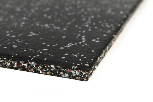Gym Flooring | Premium EDPM 15mm Grey Speckle Rubber 1m x 1m Floor Tiles - Image 2