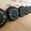 150 kg Black Rubber Bumper Plate Set