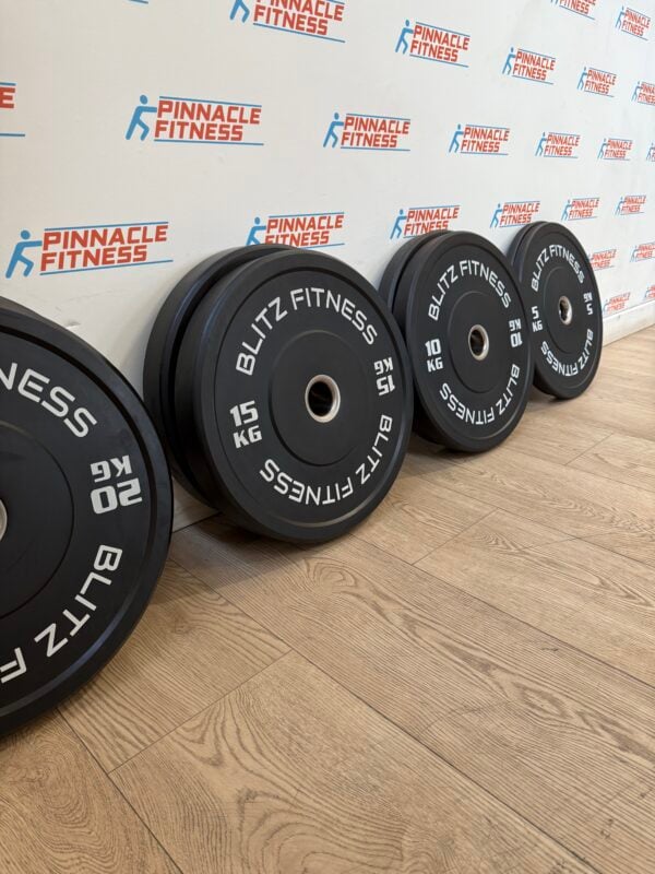 150 kg Black Rubber Bumper Plate Set - Image 3