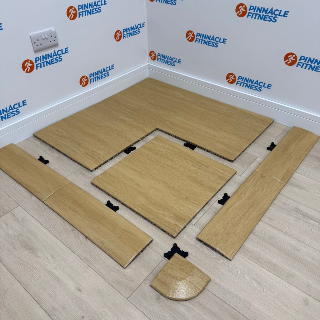 Oak Wood Effect Rubber Gym Flooring by Blitz Fitness - Image 2