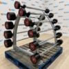 Escape Fitness Fixed Barbell Set with 10 Bar Rack