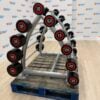 Escape Fitness Fixed Barbell Set with 10 Bar Rack