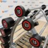 Escape Fitness Fixed Barbell Set with 10 Bar Rack