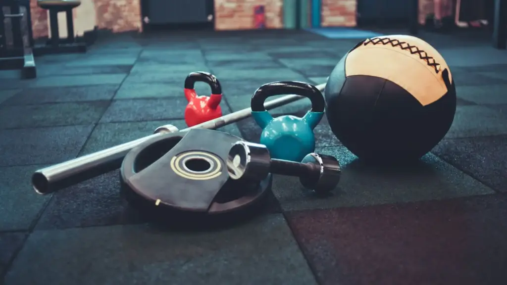 picture shows an assortment of refurbished gym equipment