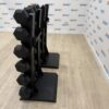 Hex Rubber Dumbbell Set 12.5kg to 30kg with Jordan Vertical Racks