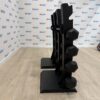 Hex Rubber Dumbbell Set 12.5kg to 30kg with Jordan Vertical Racks