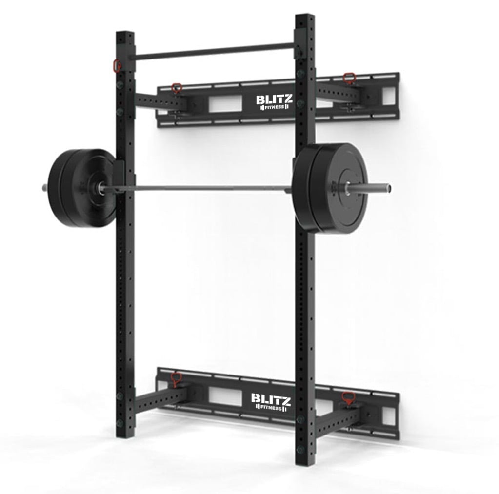 Wall Mounted Folding Half Rack by Blitz Fitness Wall Mounted Folding Half Rack by Blitz Fitness
