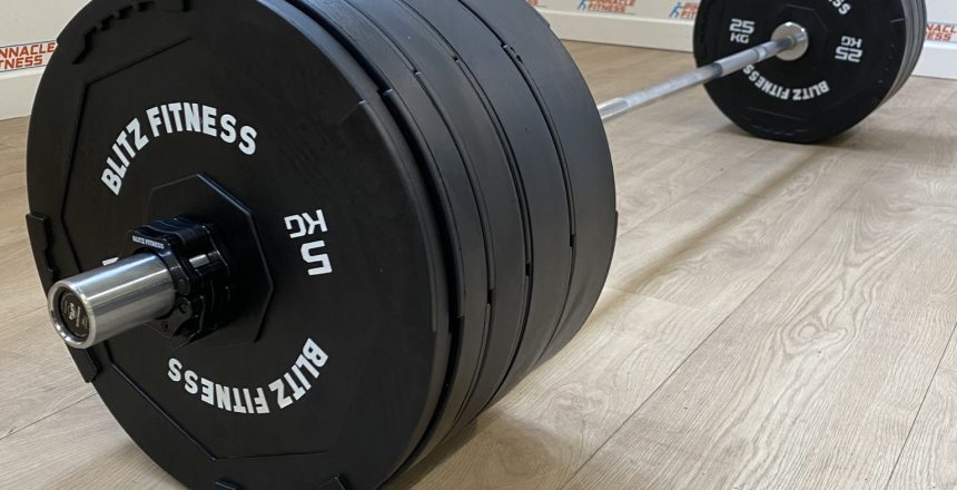 Black Rubber Bumper Plate 150kg Set