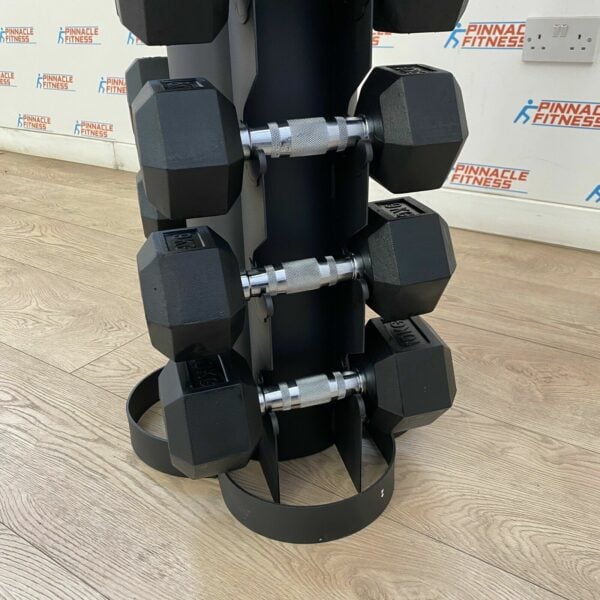 hex rubber dumbbell set