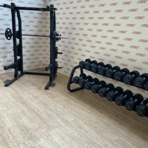 Half Rack/ Dumbbells/ Olympic Bar/ Bumper Plate Elite Package by Blitz Fitness