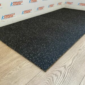 Rubber Gym Flooring 1m x 1m x 15mm (Grey Speckle) By Blitz Fitness *Brand New*