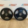 TKO Olympic Rubber Tri-Grip Weight Plate Pair **Brand New**